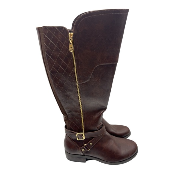 G by Guess brown wide calf riding boots size 8.5 - Picture 2 of 8